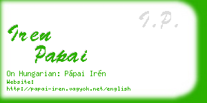 iren papai business card
