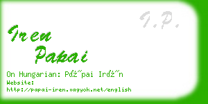 iren papai business card